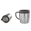TAZA EVIN PLATA/NEGRO (T 46 - ACERO INOXIDABLE)(F)