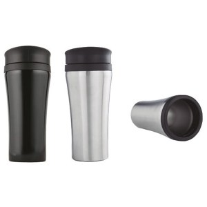 TERMO MIKA PLATA/NEGRO (T 47 - ACERO INOXIDABLE)(F)
