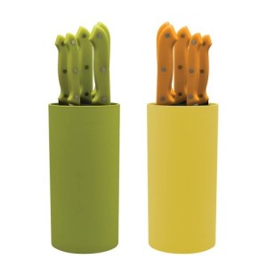 SET GOURMET DE CUCHILLOS.CONTIENE 6 PIEZAS DE ACERO INOXIDABLE (S-HYG009)