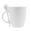 TAZA DE CERÁMICA CON CUCHARA COLOR BLANCA (S-TAZ003)