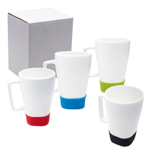 TAZA DE CERÁMICA CON BASE DE SILICÓN (S-TER036)