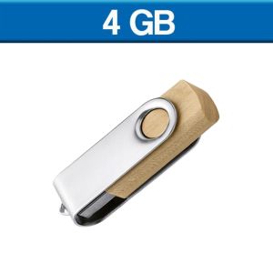 MEMORIA USB GIRATORIA LONDON DE MADERA 4GB (U-USB-067)