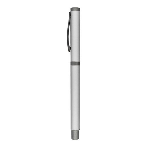 AL18115R_PLATA05.jpg Bolígrafo Metálico Acabado Rubber con Detalles en Base y Tapa Color Gris Aventus (F-AL-18115R)