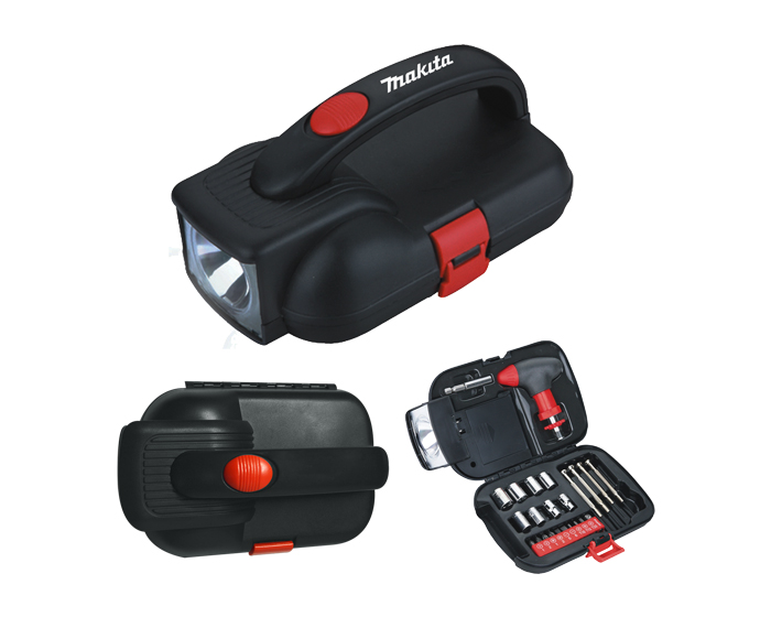 Jgo Herramientas C/lampara Navigator HE080 Negro - (D-HE080)