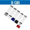 MEMORIA USB LUXURY TRANSPARENTE CON TAPA DE COLOR 8GB (U-USB-101)