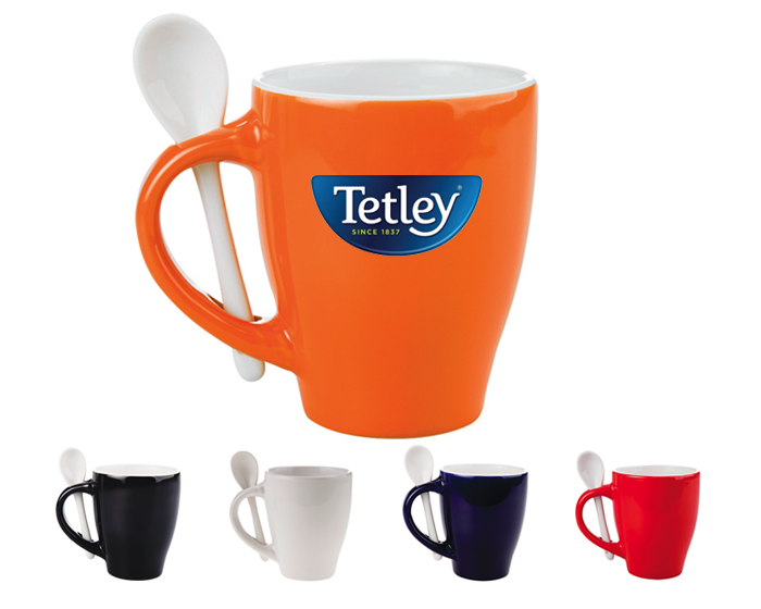 TAZA C/CUCHARA 12OZ. LONDON - (D-TAC11)