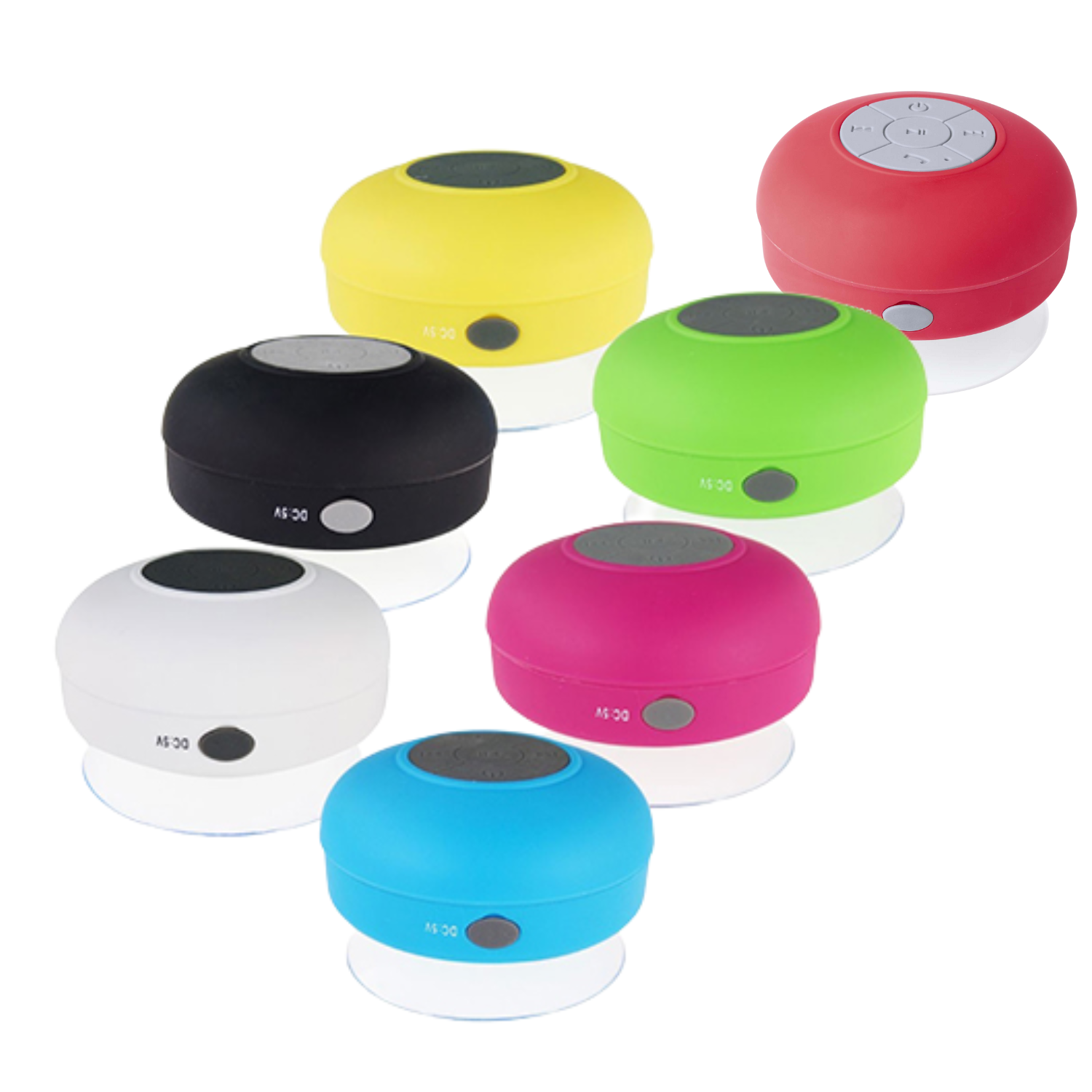 BOCINA BLUETOOTH CONTRA AGUA REDONDA ECONÓMICA (TEC-021)