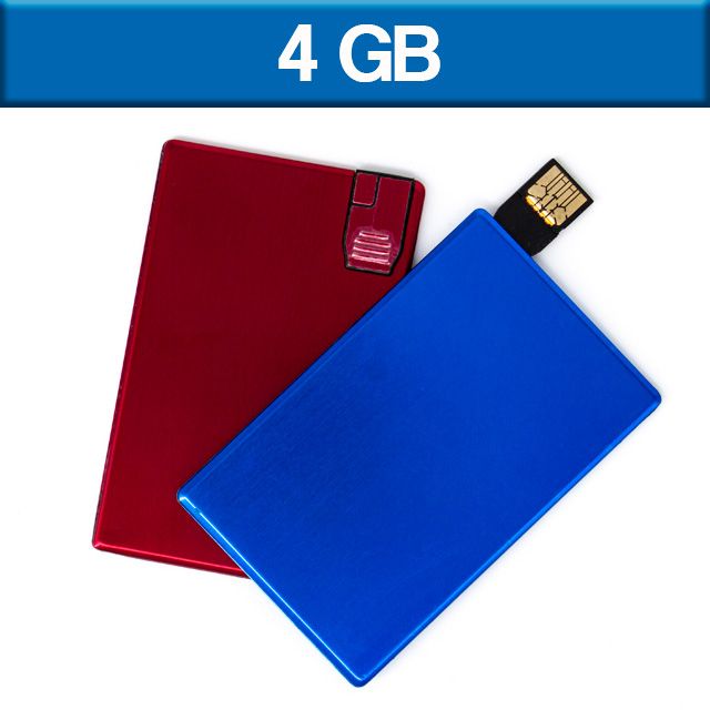 MEMORIA USB METÁLICA EN FORMA DE TARJETA DE CRÉDITO 4GB (U-USB-004)