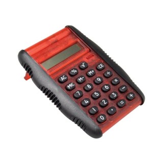 CALCULADORA ROBÓTICA DE BOLSILLO EN COLORES TRANSLÚCIDOS (S-CAL006)