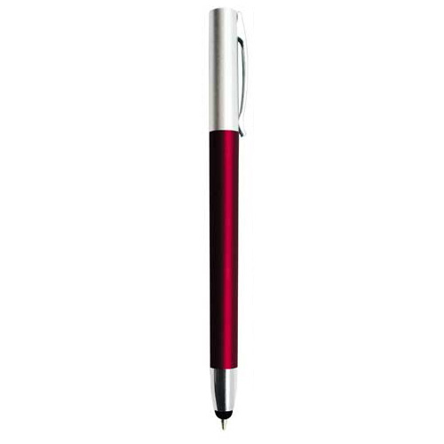 rojo4 Bolígrafo de Plástico, Mecanismo Retráctil, con Clip Metálico y Goma Touch Screen Zip – (F-BP-7104C)