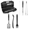 SET DE BBQ NOGAL NEGRO BBQ 012 N (ACERO INOXIDABLE Y PLÁSTICO UTENSILIOS / PLÁSTICO MALETÍN)(P)