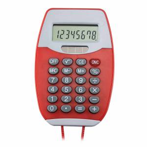 CALCULADORA COLGABLE ENCORE ROJO CT 150 R (PLÁSTICO)(P)