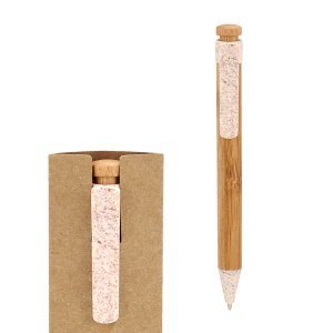 BOLÍGRAFO MILTA BEIGE ECO 065 BE (PLÁSTICO / BAMBÚ / FIBRA DE TRIGO)(P)
