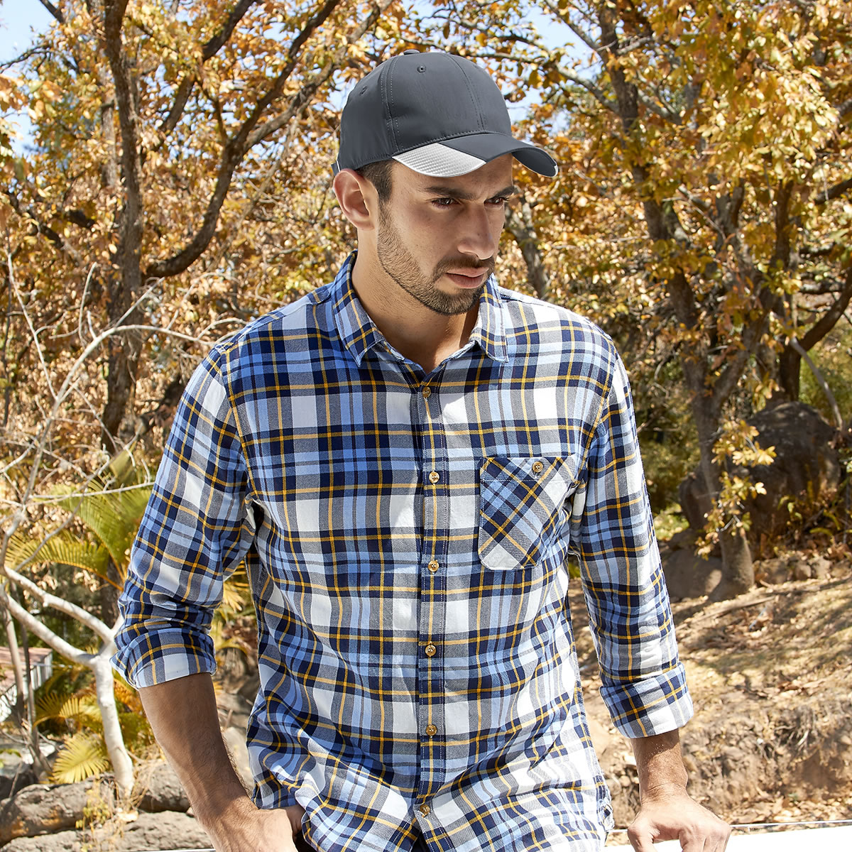 GEP-006_3 Gorra Avadi Gris GEP 006 G (Poliéster)(P)