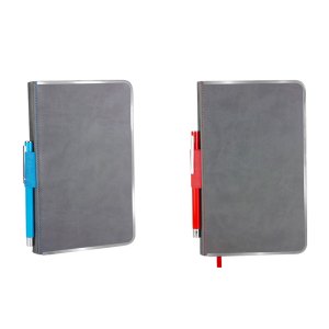 LIBRETA ISAR AZUL HL 9010 A (CURPIEL / METAL)(P)
