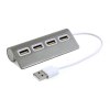 HUB DE 4 PUERTOS USB NEWPORT GRIS METALICO HUB 010 G (ALUMINIO / PLÁSTICO)(P)