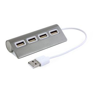 HUB DE 4 PUERTOS USB NEWPORT GRIS METALICO HUB 010 G (ALUMINIO / PLÁSTICO)(P)