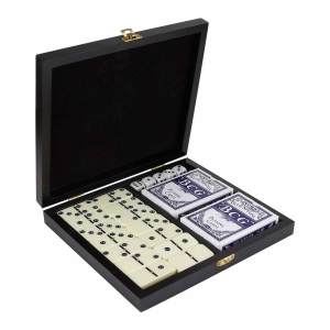 SET DE JUEGO ARUA NEGRO JM 050 N (MADERA ESTUCHE / PLÁSTICO FICHAS)(P)