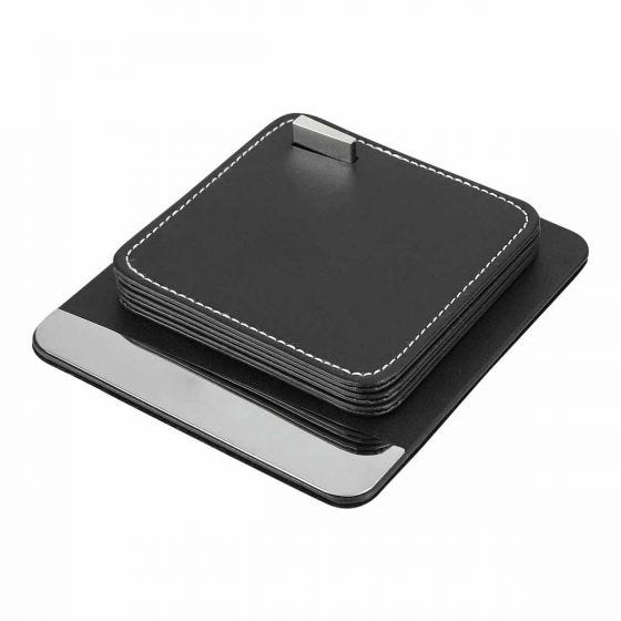 SET DE PORTAVASOS PREMIUM NEGRO KTC 200 N (CURPIEL)