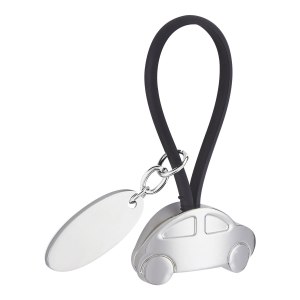 LLAVERO AUTO CON PLACA NEGRO M 2080 N (HULE / METAL)(P)
