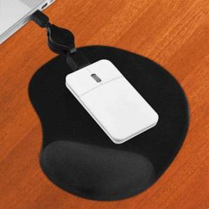 MOUSE PAD CON GEL NEGRO MOP 007 N (PLÁSTICO / TELA)