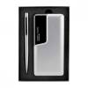 SET KLADNO PLATA SET 012 S (PLÁSTICO POWER BANK / ACERO INOXIDABLE BOLÍGRAFO)
