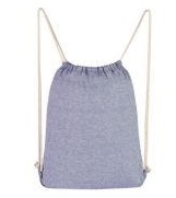 BOLSA-MOCHILA IVORY AZUL SIN 161 A (ALGODÓN RECICLADO)(P)