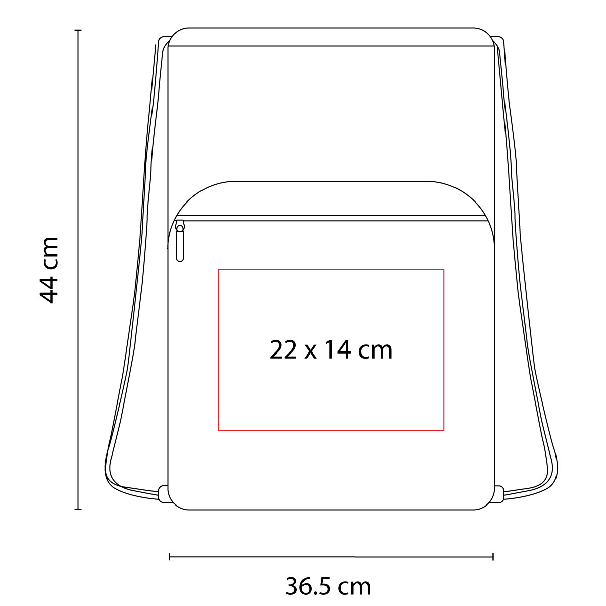 SIN-319_20 Bolsa-mochila Karlovac Rojo SIN 319 R (Poliéster)(P)