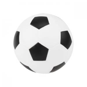 PELOTA ANTI-STRESS FÚTBOL BLANCO CON NEGRO SOC 011-01 (PU)