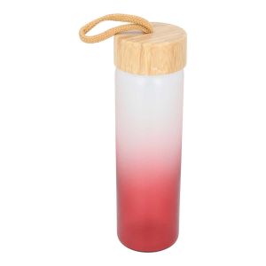 CILINDRO DE VIDRIO ISLA ROJO ANF 067 R (VIDRIO / BAMBÚ)(P)
