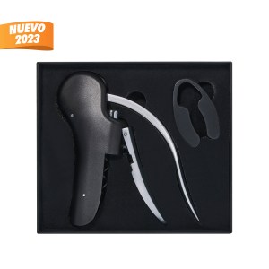 SET PARA VINOS NABID NEGRO BAR 021 N (METAL / PLÁSTICO)(P)