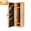 SET PARA VINOS VERDOT BEIGE BAR 018 BE (BAMBÚ / METAL)(P)