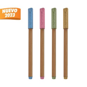 BOLÍGRAFO GENMA AZUL ECO 070 A (BAMBÚ / PLÁSTICO / FIBRA DE TRIGO)(P)