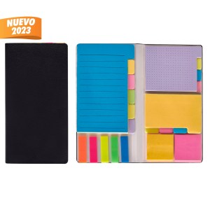 NOTAS PASTA CURPIEL NEGRO HL 008 N (CURPIEL / PAPEL)(P)