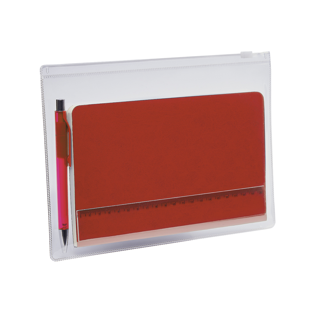 hl-9085-r_1 Set de Libreta Nodi Rojo HL 9085 R (Curpiel libreta / plástico bolígrafo / pvc bolsa)(P)