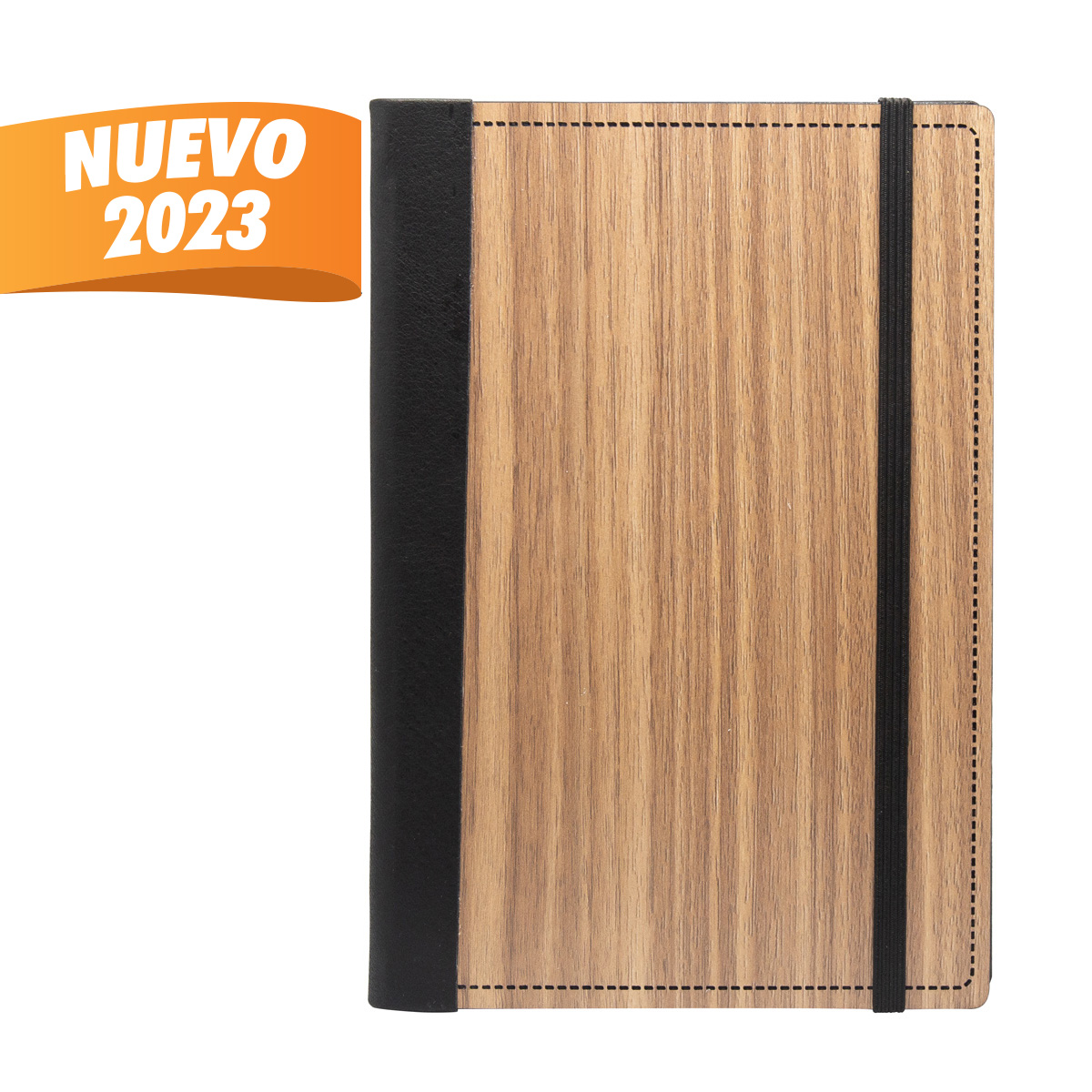 LIBRETA MAGDA NEGRO HL 9096 N (CURPIEL / LÁMINA DE ENCINO)(P)