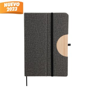 LIBRETA PAULO GRIS HL 9080 G (CURPIEL / BAMBÚ)(P)