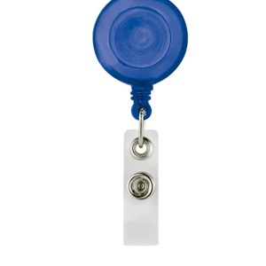 PORTAGAFETE RETRÁCTIL AZUL TRASLUCIDO PRO 027 A (PLÁSTICO)(P)