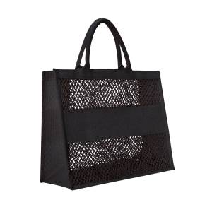 BOLSA ANTONELA NEGRO SIN 237 N (YUTE / ALGODÓN)(P)