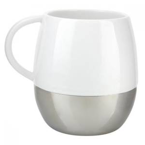 TAZA TAURÉ PLATA TAZ 012 S (PORCELANA / ACERO INOXIDABLE)(P)