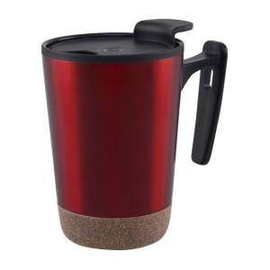 TAZA KILIA ROJO TAZ 033 R (ACERO INOXIDABLE / PLÁSTICO / CORCHO)(P)