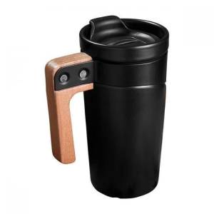 TAZA MARIELLA NEGRO TAZ 047 N (CERÁMICA / ACERO INOXIDABLE / MADERA)(P)