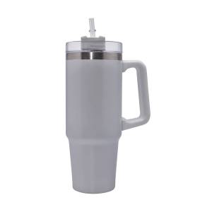 TERMO CON ASA Y POPOTE GRIS TMPS 164 G (ACERO INOXIDABLE / PLÁSTICO)(P)