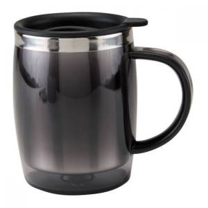 TAZA TÉRMICA BURGOS NEGRO TMPS 26 N (PLÁSTICO / ACERO INOXIDABLE)(P)