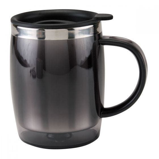 TAZA TÉRMICA BURGOS NEGRO TMPS 26 N (PLÁSTICO / ACERO INOXIDABLE)(P)