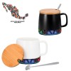 TAZA FRIDA NEGRO (HO 026 HUICHOL - CERÁMICA)(F)
