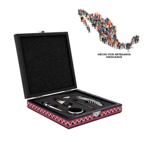 SET RULFO NEGRO (O 020 HUICHOL - MADERA/METAL)(F)