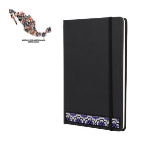 LIBRETA SABINES NEGRO (O 006 HUICHOL - POLIURETANO)(F)