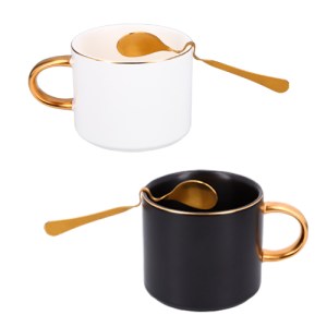 TAZA CAPUCCINO BLANCO (HO 054 - CERÁMICA / METAL)(F)