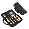 SET ENTRECOT NEGRO (HO 062 - POLIÉSTER/ACERO INOX/MADERA)(F)